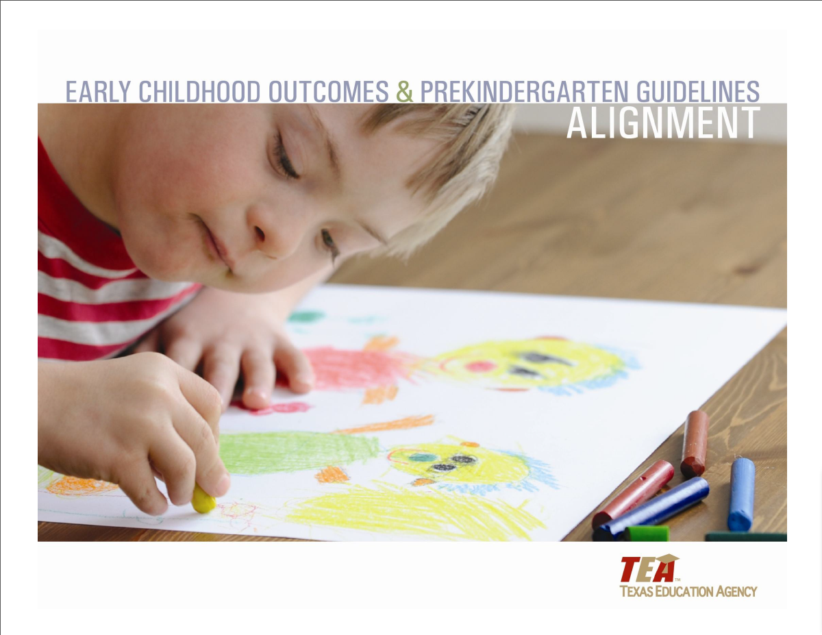Early childhood outcomes and Prekindergarten Guidelines Alignment Doc link