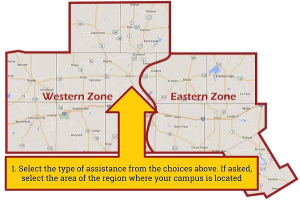 A regional map dividing east from west