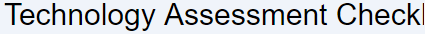 Link Technology Assessment Checklist