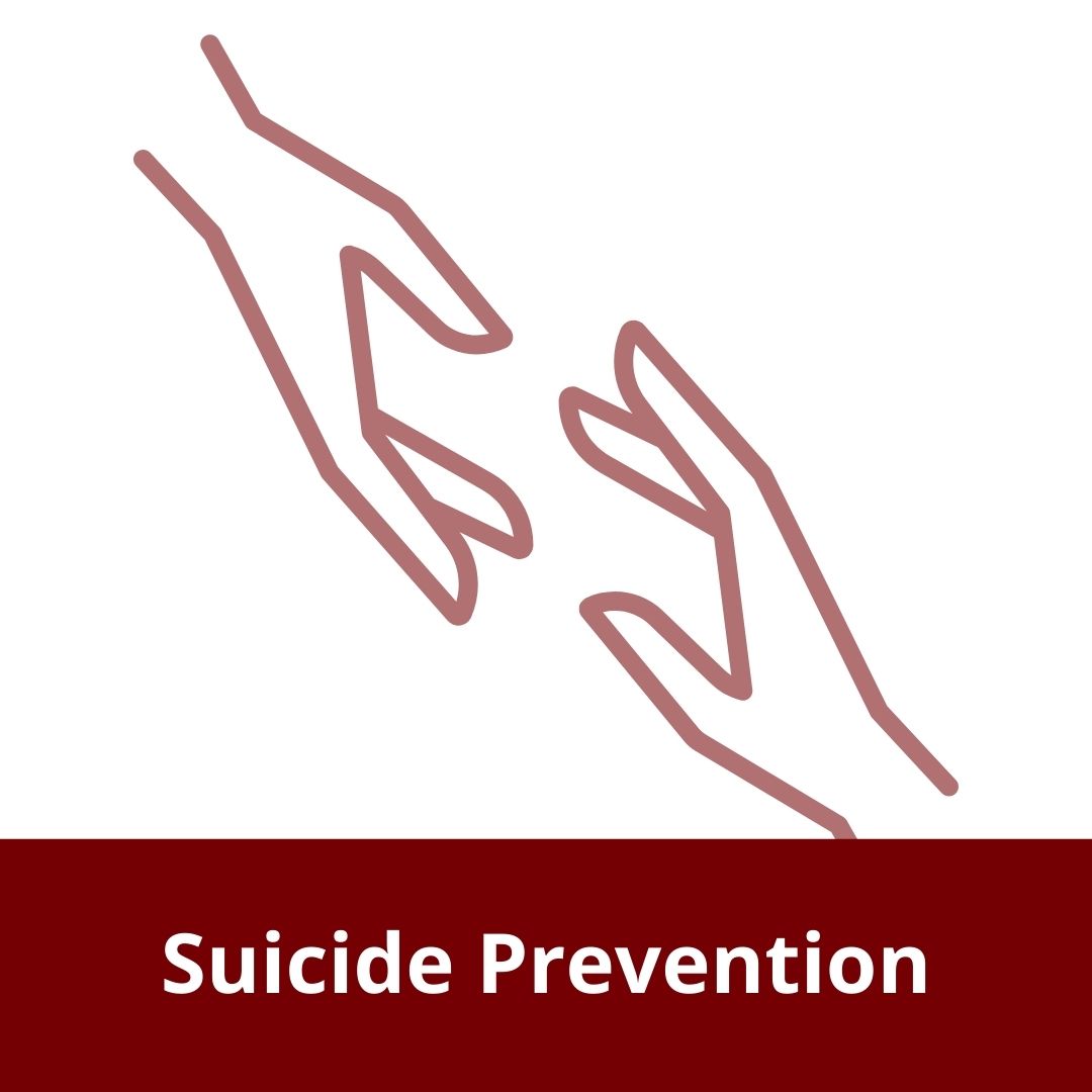 hands reaching with title Suicide Prevention