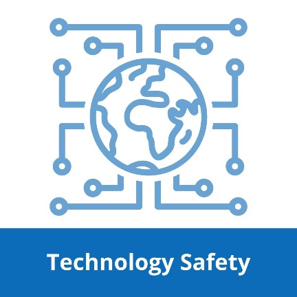 World on circuit board with title Technology Safety
